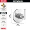 DELTA Altado 6-Setting 3-Port Diverter Trim — Chrome