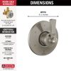 DELTA Dorval 6 Setting Diverter Trim — Stainless