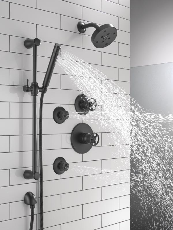 DELTA Grail Premium Single-Setting Slide Bar Hand Shower — Matte Black