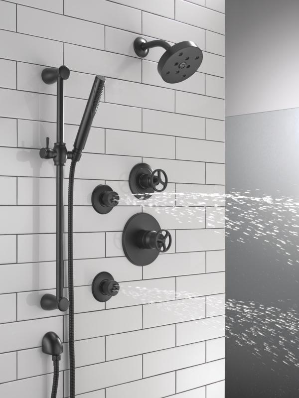 DELTA Grail Premium Single-Setting Slide Bar Hand Shower — Matte Black