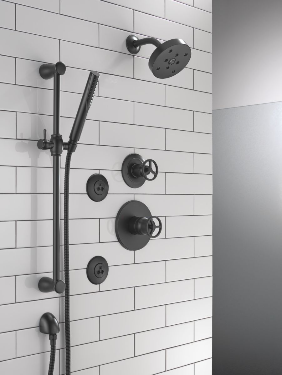 DELTA Universal Showering Components Wall Elbow for Hand Shower — Matte Black