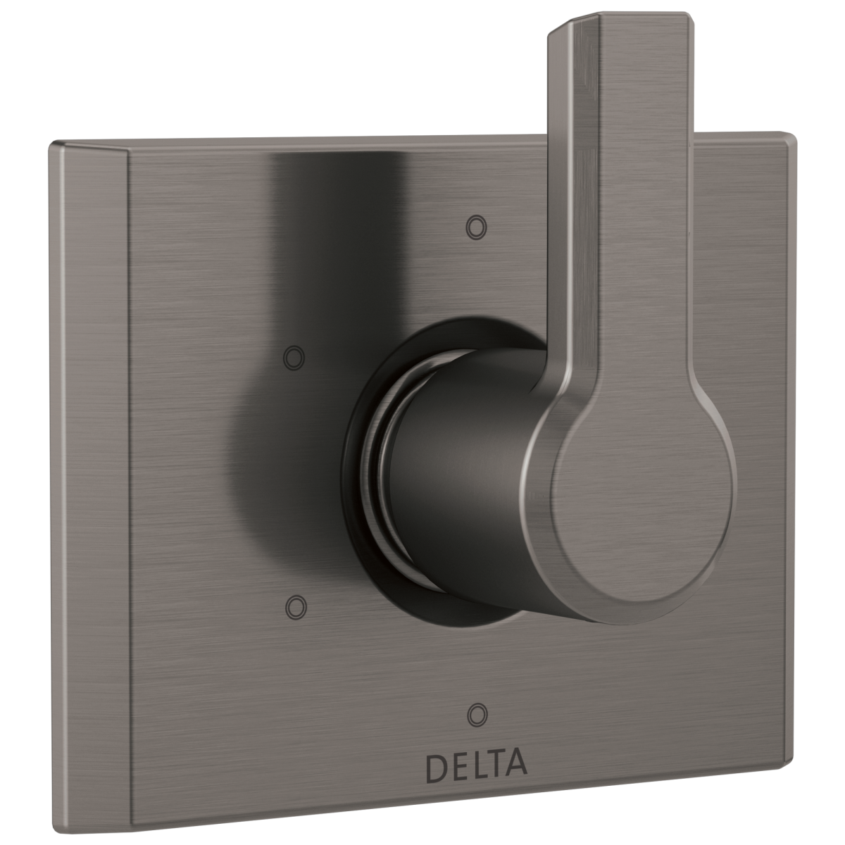 DELTA Pivotal 6-Setting 3-Port Diverter Trim — Lumicoat® Black Stainless