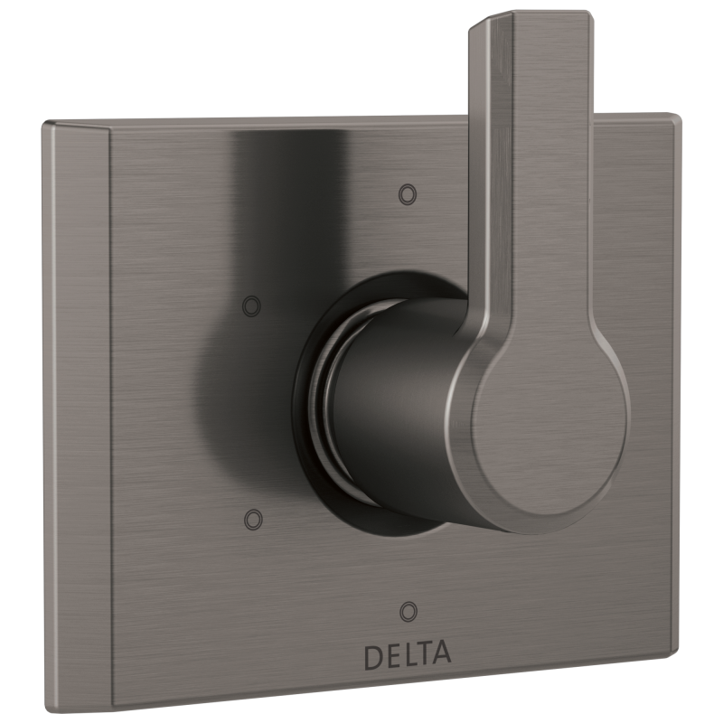 DELTA Pivotal 6-Setting 3-Port Diverter Trim — Lumicoat® Black Stainless