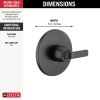 DELTA Lineax Monitor 14 Series Valve Only Trim — Matte Black