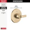 DELTA Lineax Monitor 14 Series Valve Only Trim — Champagne Bronze