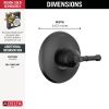 DELTA Broderick 14 Series Valve Only Trim — Matte Black