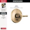 DELTA Broderick 14 Series Valve Only Trim — Lumicoat® Champagne Bronze