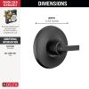DELTA Tetra 14 Series Valve Only Trim — Matte Black