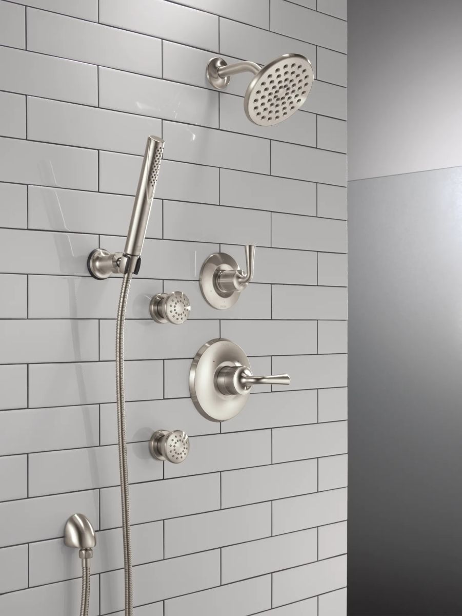 DELTA Grail Premium Single-Setting Adjustable Wall Mount Hand Shower — Stainless
