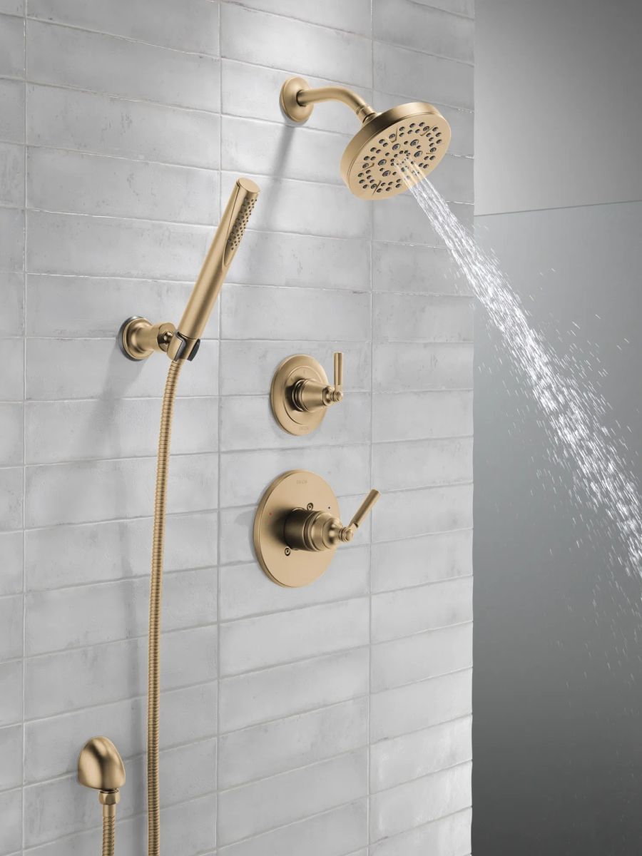 DELTA Grail Premium Single-Setting Adjustable Wall Mount Hand Shower — Champagne Bronze