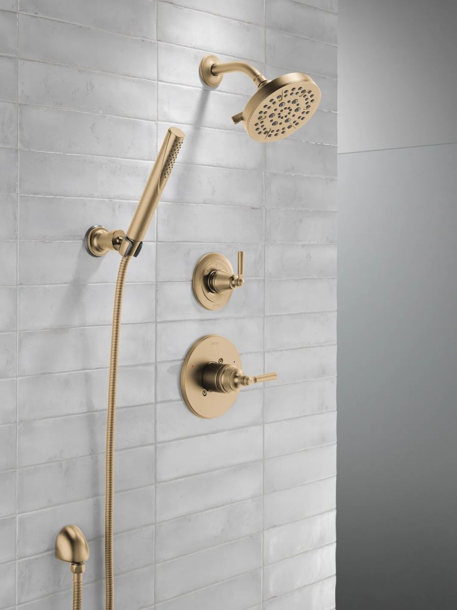 DELTA Grail Premium Single-Setting Adjustable Wall Mount Hand Shower — Champagne Bronze