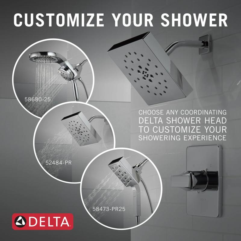 DELTA Velum Monitor 14 Series Shower Trim - Less Head — Chrome