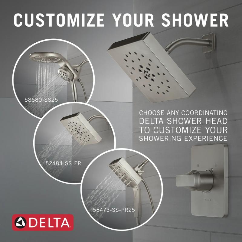 DELTA Velum Monitor 14 Series Shower Trim - Less Head — Stainless