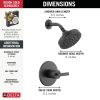 DELTA Altado Monitor 14 Series Shower Trim — Matte Black