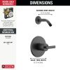 DELTA Altado Monitor 14 Series Shower Trim - Less Head — Matte Black