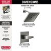 DELTA Trillian 14 Series H2Okinetic Shower Only Trim — Lumicoat® Black Stainless