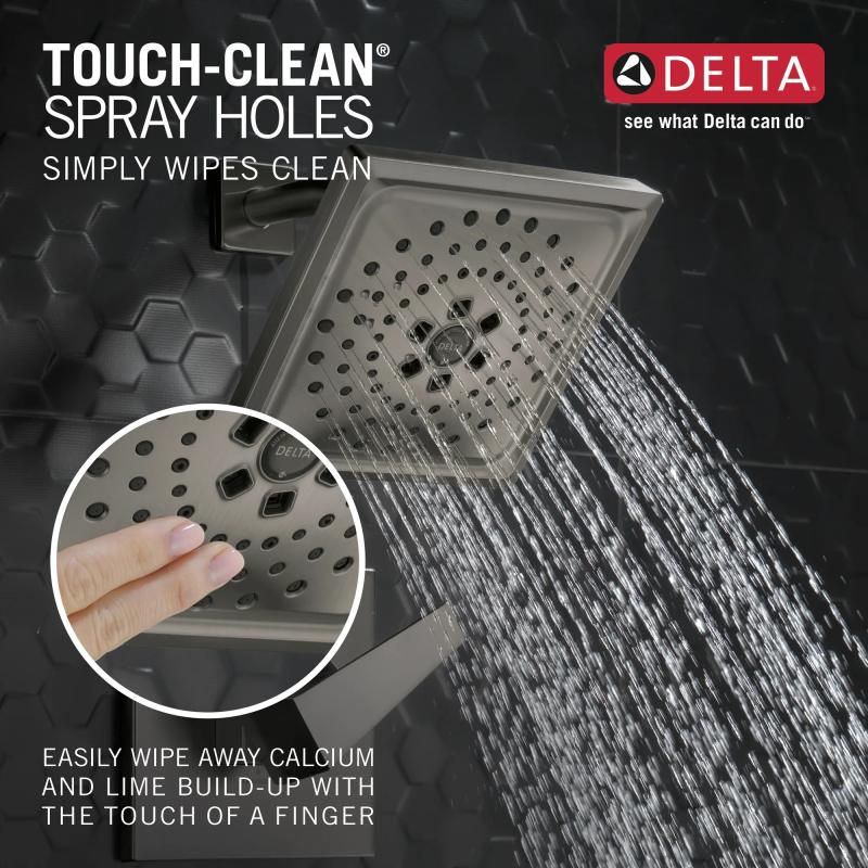 DELTA Trillian 14 Series H2Okinetic Shower Only Trim — Lumicoat® Black Stainless