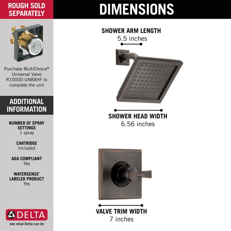 DELTA Dryden Monitor 14 Series Shower Trim — Venetian Bronze