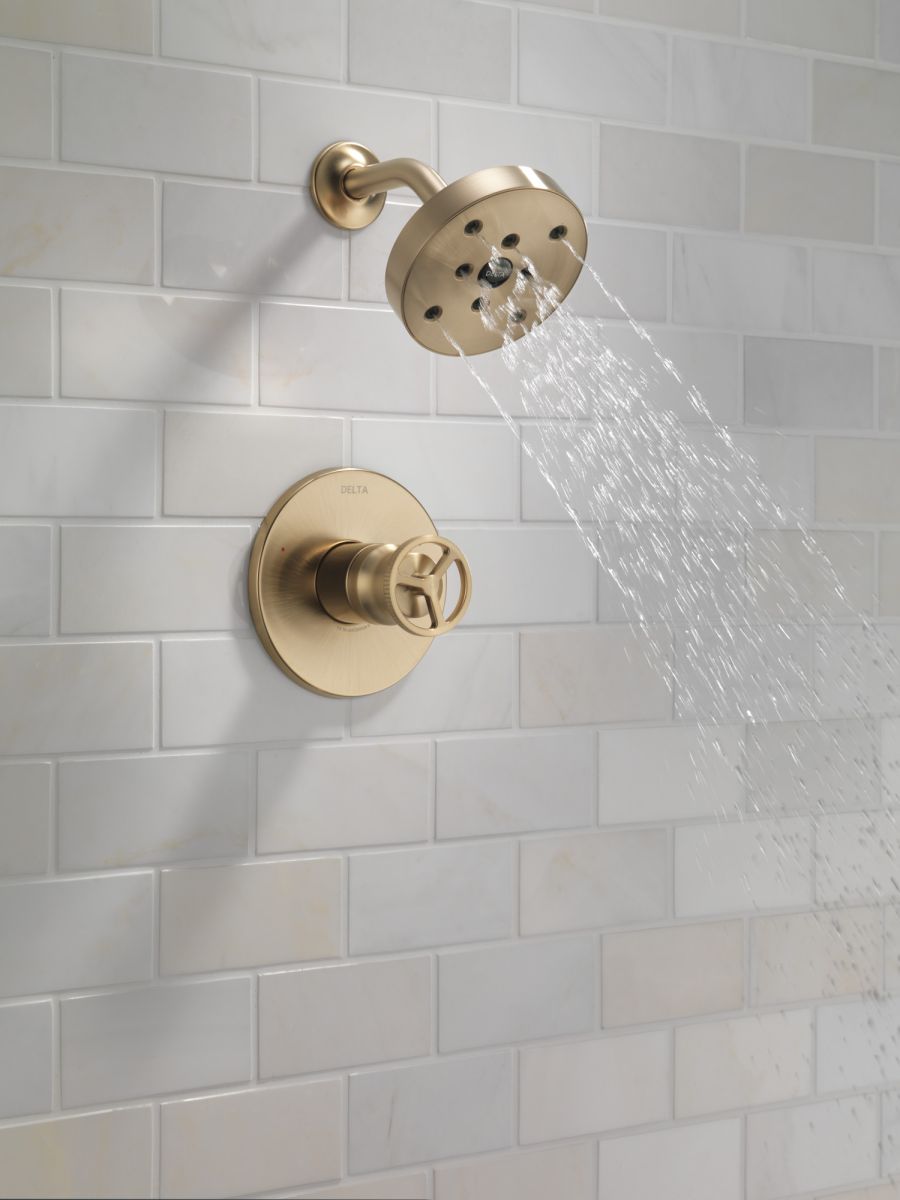 DELTA Trinsic H2OKINETIC Single Handle Shower Trim — Champagne Bronze