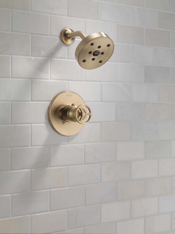 DELTA Trinsic H2OKINETIC Single Handle Shower Trim — Champagne Bronze