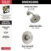 DELTA Trinsic H2OKINETIC Single Handle Shower Trim — Stainless
