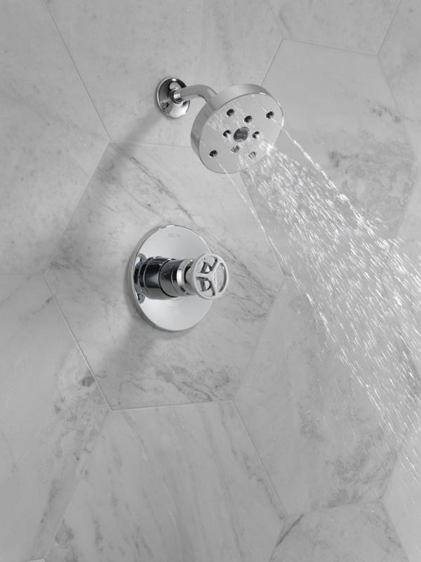DELTA Trinsic H2OKINETIC Single Handle Shower Trim — Chrome