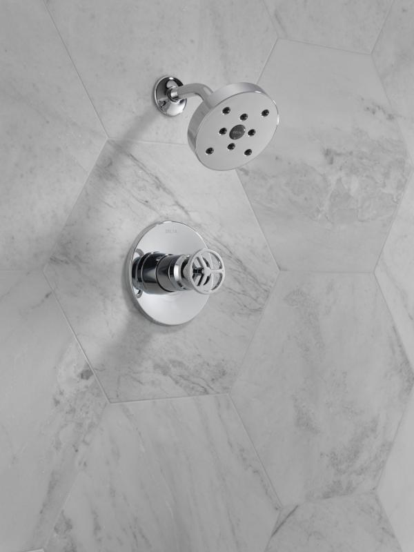 DELTA Trinsic H2OKINETIC Single Handle Shower Trim — Chrome