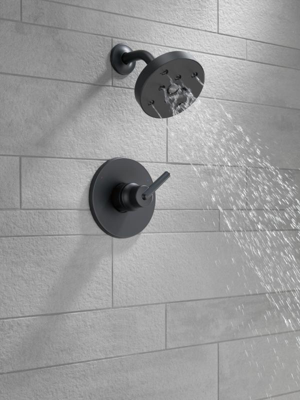 DELTA Trinsic Monitor 14 Series H2OKINETIC Shower Trim — Matte Black