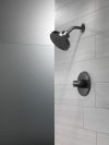 DELTA Universal Showering Components H2OKINETIC 5-Setting Contemporary Raincan Shower Head — Matte Black