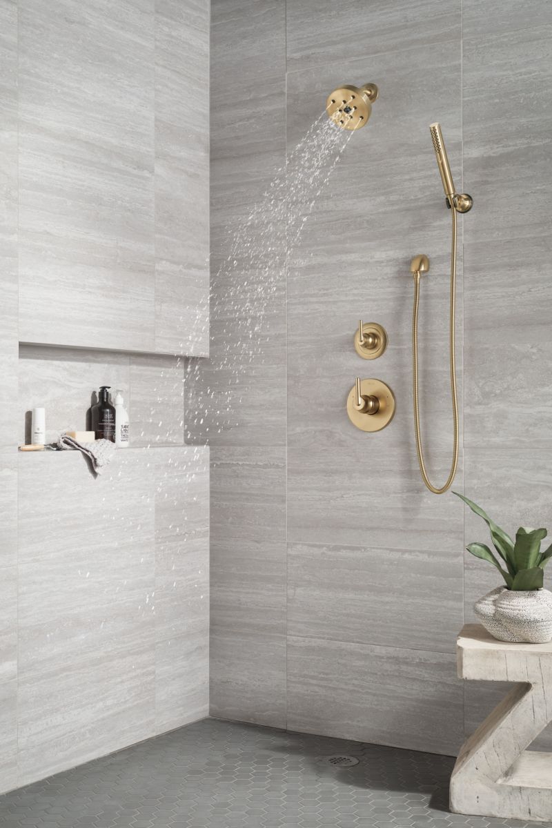 DELTA Trinsic 3-Setting 2-Port Diverter Trim — Champagne Bronze