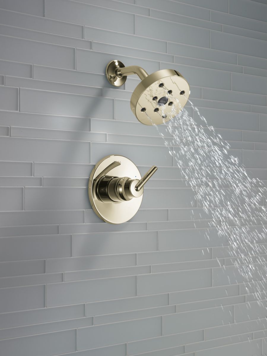 DELTA Trinsic Monitor 14 Series H2OKINETIC Single Handle Shower Trim — Polished Nickel