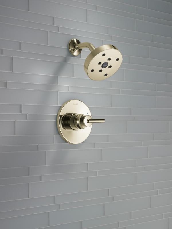 DELTA Trinsic Monitor 14 Series H2OKINETIC Single Handle Shower Trim — Polished Nickel
