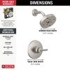 DELTA Trinsic Monitor 14 Series H2OKINETIC Shower Trim — Stainless