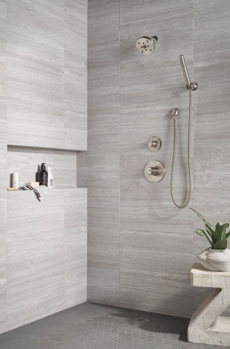 DELTA Grail Premium Single-Setting Adjustable Wall Mount Hand Shower — Stainless