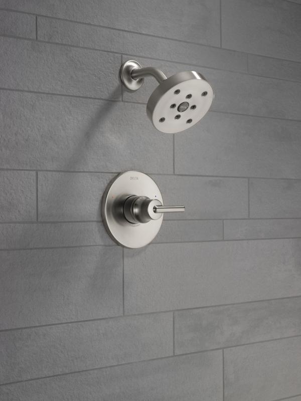 DELTA Trinsic Monitor 14 Series H2OKINETIC Shower Trim — Stainless