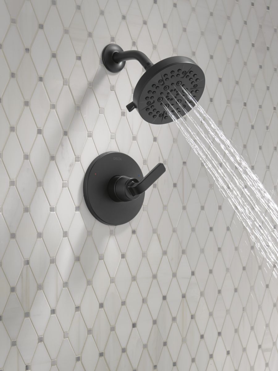 DELTA Lineax Monitor 14 Series Shower Trim — Matte Black