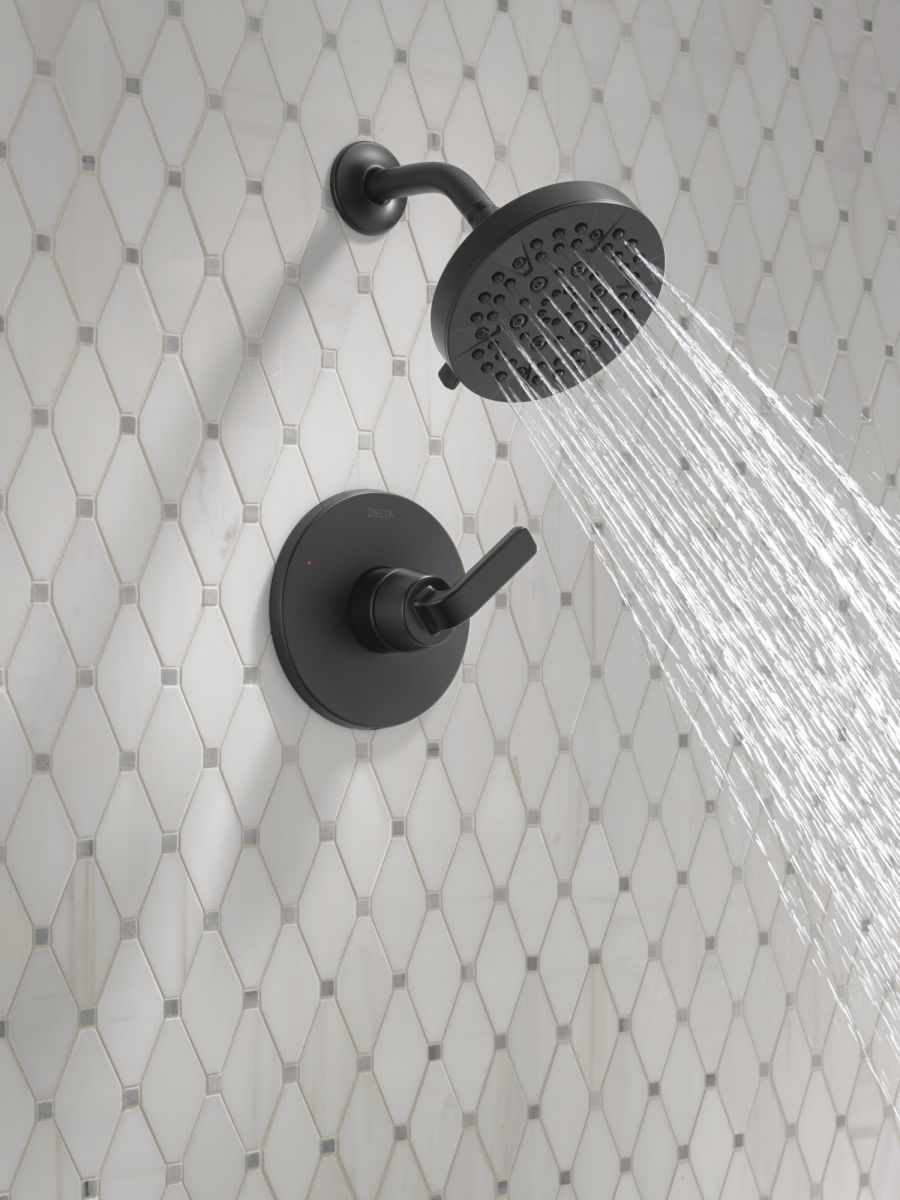 DELTA Lineax Monitor 14 Series Shower Trim — Matte Black