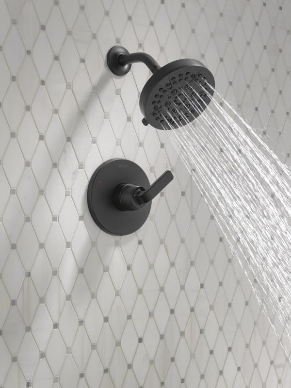 DELTA Lineax Monitor 14 Series Shower Trim — Matte Black