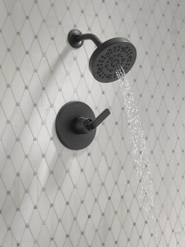 DELTA Lineax Monitor 14 Series Shower Trim — Matte Black