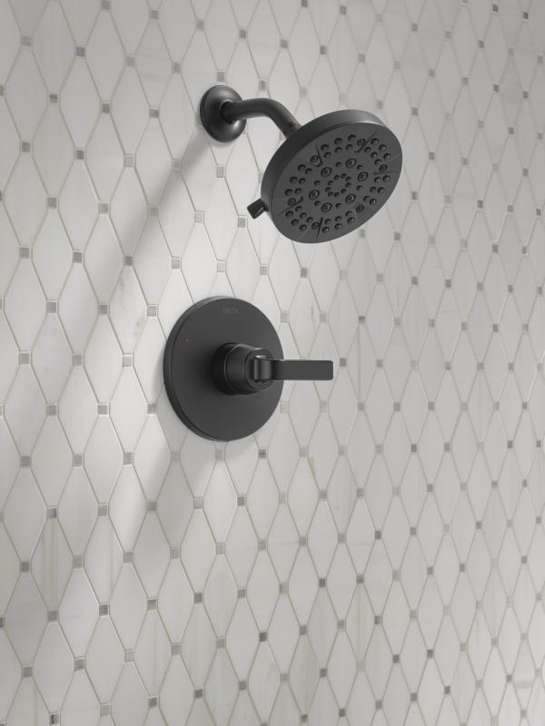 DELTA Lineax Monitor 14 Series Shower Trim — Matte Black