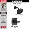 DELTA Ashlyn Monitor 14 Series Shower Trim — Matte Black