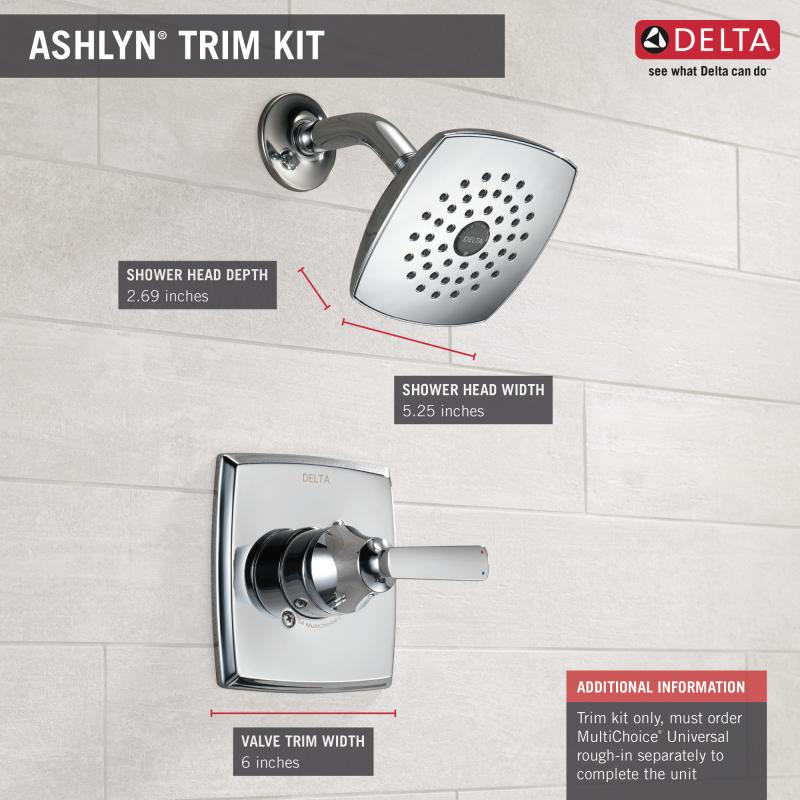 DELTA Ashlyn Monitor 14 Series Shower Trim — Chrome
