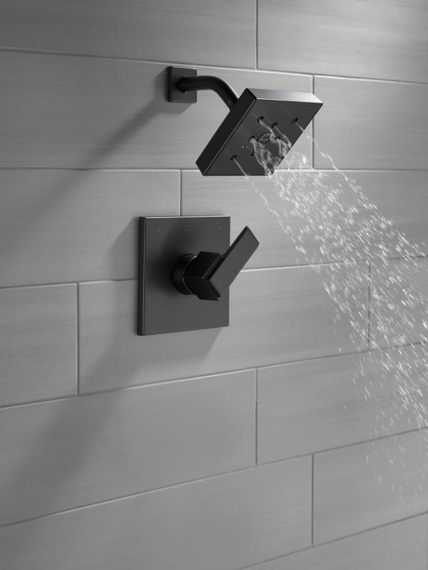DELTA Ara Monitor 14 Series H2OKINETIC Shower Trim — Matte Black
