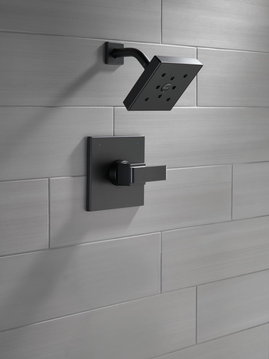 DELTA Ara Monitor 14 Series H2OKINETIC Shower Trim — Matte Black