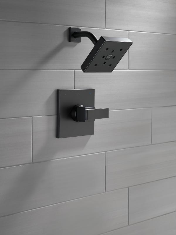 DELTA Ara Monitor 14 Series H2OKINETIC Shower Trim — Matte Black