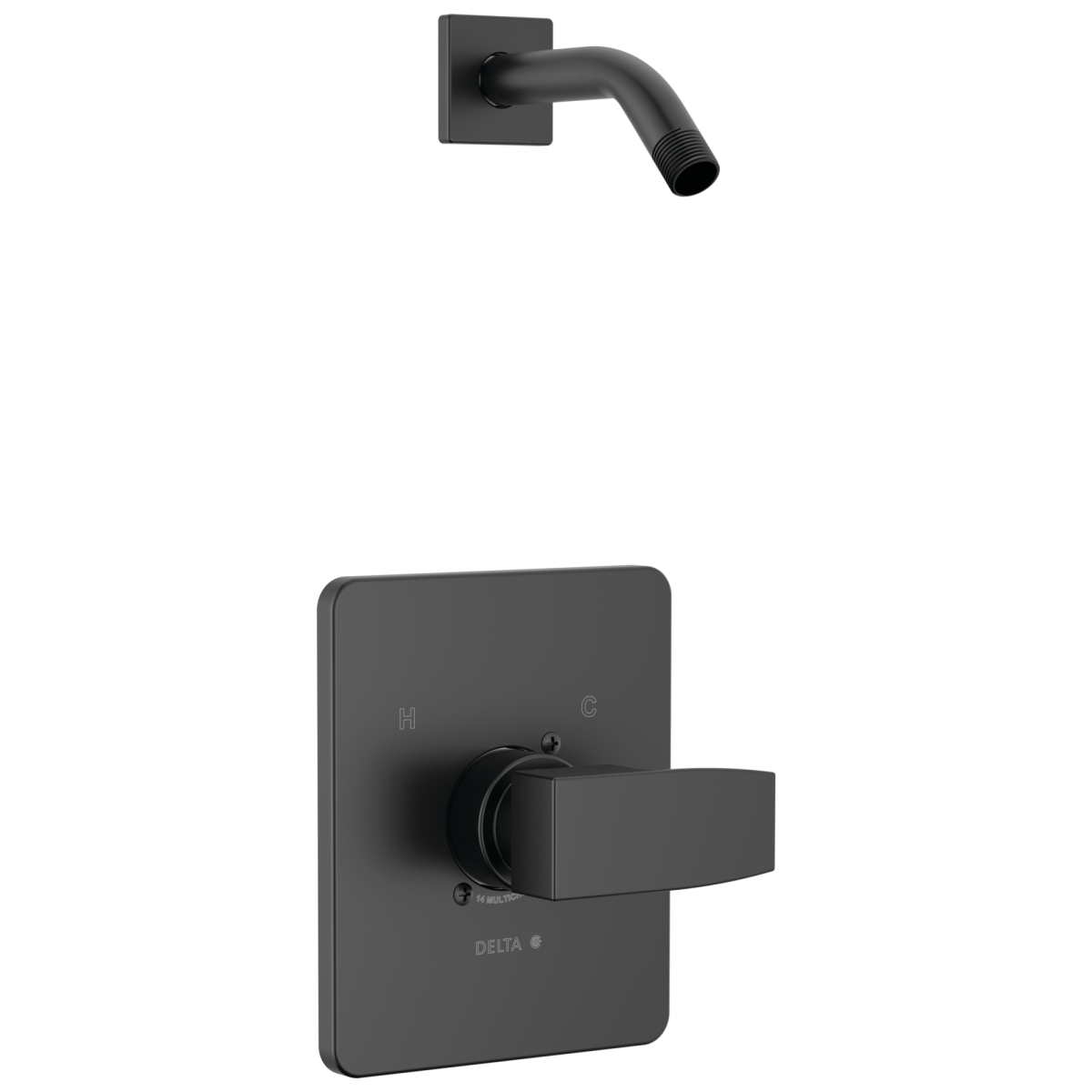 DELTA Modern Monitor 14 Series Shower Trim - Less Head — Matte Black