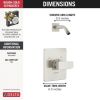 DELTA Modern Monitor 14 Series Shower Trim - Less Head — Stainless