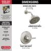 DELTA Galeon 14 Series Shower Trim with H2OKinetic — Lumicoat® Stainless