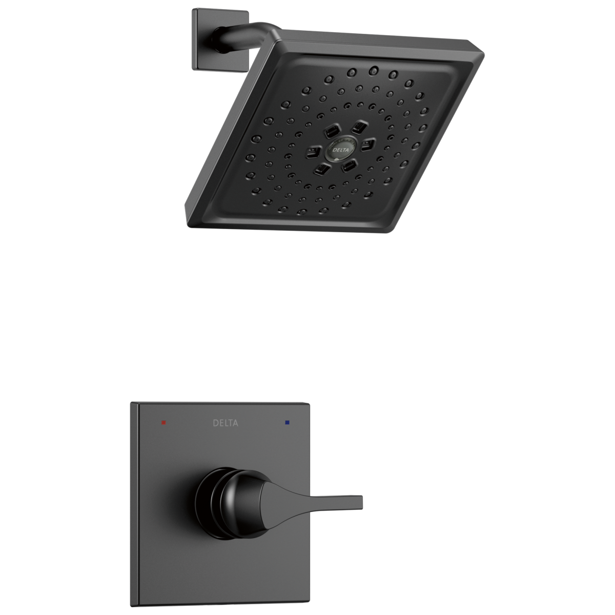 DELTA Zura Monitor 14 Series H2OKINETIC Shower Trim — Matte Black