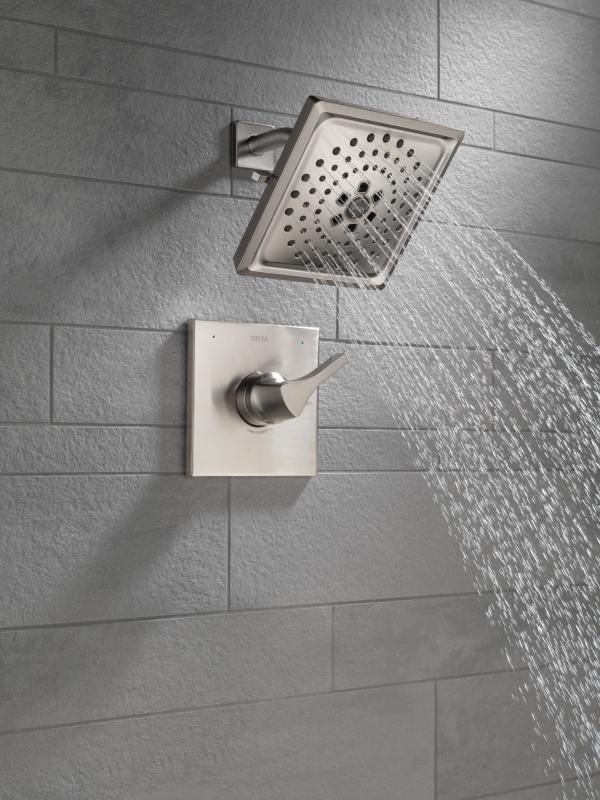 DELTA Zura Monitor 14 Series H2OKINETIC Shower Trim — Stainless